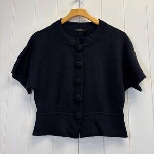 GNW Womens Academia Twee Wool Blend Cropped Shrug Sweater Size S Sophisticated